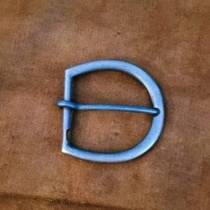 Brushed Nickel Metal Belt Buckle 4 inches by Lorad